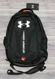 New! UNDER ARMOUR Black/Silver Logo UA Hustle 5.0 Backpack