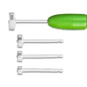 4pcs/Set Replaceable Head Vegetable Spiral Cutter Muti-funtion Vegetable Cutter Drill Spiralizer Digging Core Device