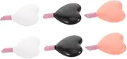 WOFASHPURET 6pcs Nail Polishing Pen Pumice Stone with Heart Topper Portable Cuticle Pusher Nail Polish Remover Buffer Pen for Home and Salon