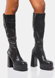 [Shellys London] Black Kia Knee High Boots