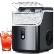 Nugget Ice Maker Countertop, Portable Crushed Pellet Ice Machine, Soft Pebble Ic
