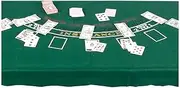 Amscan Blackjack Table Cover, 6ft, Green