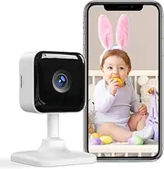 GNCC 1080P Wifi Baby Monitor for Newborn with App, Smart Baby Camera Baby Nanny Cam for Indoor with Night Vision, Motion/Sound Detection, 2 Way Audio, SD/Cloud Storage, Compatible with Alexa
