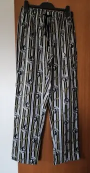 Collingwood Magpies AFL Mens Logo Stripe Print Flannel Sleep Pants Size S New