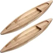 ZUNOXAZ 2pcs Wooden Boat Model Kit Floating Boat Craft for Home Decor Ornament Desktop
