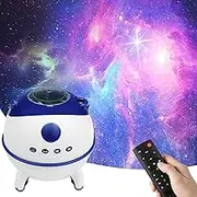 Star Projector Galaxy Light with Bluetooth Speaker,9 Nebula Effects & 8 White Noise,Aurora Space Night Light with Remote Control and Timer for Kids Adults Gaming Bedroom Decor
