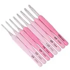 9pcs Crochet Hook Kit 2.5-6mm Ergonomic Soft Handle Aluminum Crochet Hooks Se SN