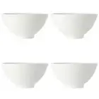 4x Maxwell & Williams White Basics Round Noodle Bowl 18cm/Pasta/Rice/Soup/Cereal