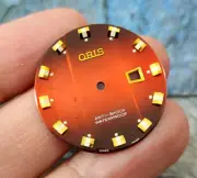 Rare Nos Dial Vintage oris Anti shock Manual winding swiss watch 30.5mm Red dial