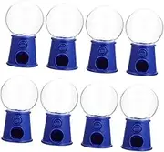 PRETYZOOM 8pcs Mini Machine Gumball Catcher Gumballs Machine Mini Candy Machine Boss Gumball Machine Bulk Mini Gumball Machine for Candy Vending Machine Plastic Blue