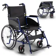 Altus Transport Wheelchair Lightweight Folding Self Propelled 20 inch Wheel - Blue | Wheelchair