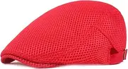 [Zcargel] Mesh Flat Cap Breathable Summer Newsboy Hat Irish Cabbie Gatsby Driving Hunting Hat for Women Men