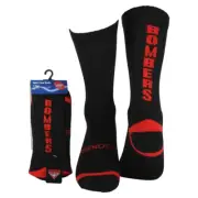 Essendon Bombers Official AFL Youth Adult Sport Crew Socks Cotton/Nylon/Elastane