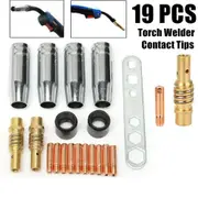 OZNALA 19Pcs MB-15AK MIG/MAG M6 Welding Torch Welder Contact Tips Holder Gas Nozzle AU