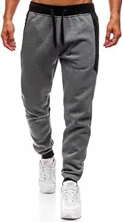 [WSLCN] Mens Sweatpants with Zipper Pockets, Tapered Joggers Pants Slim Fit Workout Running Gym Sweat Pants