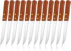 Berglander Steak Knives Set of 12, Wood Handle Stainless Steel Steak Knife Se...