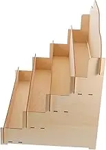 HEALEEP Wooden Greeting Card Display Rack Ample Space for Stickers and Cards Sturdy Limewood Plywood Effortless Assembly for Vendor Booths and Retail Displays