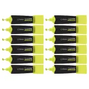 12 Thornton's Office Supplies ClearTip Highlighters, 5.0mm Chisel Tip Yellow Ink