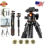 62-Inch Lightweight Carbon Fiber Tripod with Detachable Monopod - 15KG Capacity