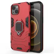 For iPhone 13 Case,Shockproof Armour Cover,Magnetic Ring Holder,Red