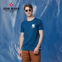 在飛比找momo購物網優惠-【JOHN HENRY】美國棉行星LOGO短袖T恤-藍色