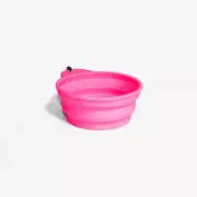 Zee.Dog Pink Go Bowl Small Compact Collapsible Dog Travel Bowl