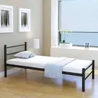 vidaXL Bed Frame without Mattress Black Metal King Single Size HEE
