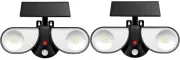 2 Pack LED Motion Sensor Solar Lights ,Outdoor IP65 Waterproof Security Lamp