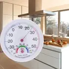 Indoor Outdoor Thermometer Temperature Meter Hygrometer Humidity Clock-shaped RF