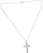 [Baluue] Memorial Cross Ashes Pendant Necklace Stainless Steel Cremation Locket for Human Pet Remembrance Faith Jewelry for Unisex Easy Open Design for Ashes Storage