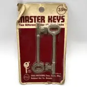 Cole National Master Keys 2 Pack Skeleton Vintage NOS