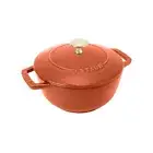 Staub WaNABE Wa-NABE S 16cm 1.1L Cinnamon Cast Iron Brass Knob Made in France