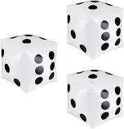 domoi 3 Pack Jumbo Inflatable Dice Game Pool Inflatable Dice 12 Inch for Game Pool Toys