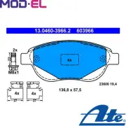 BRAKE PAD SET DISC BRAKE 13.0460-3966.2 FOR PEUGEOT 307/SW/Van/Break/CC 207 2.0L