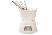 SWISSMAR GLOW 7 PIECE CERAMIC FONDUE SET - WHITE