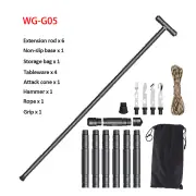 [EU Direct] Tactical Walking Stick G05 Multi-tool Trekking Poles Climbing Mountaineering Stick Extendable Baton Hiking S