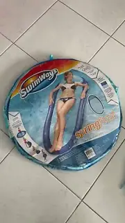 SwimWays Original Spring Float Floating Swim Hammock Pool Lake Blue