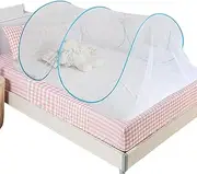 Folding Fly Net - Folding Bed Net Fly Netting,Space Cabin Adjustable Fly Mesh, Zipper-, Anti-Fly Portable Net for Bedroom, Travel, Outdoors