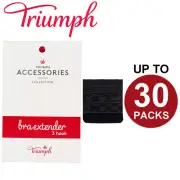 Triumph 3 Hook Bra Extender Extension Band Fastener Clip On Strap Black