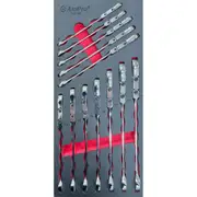 12pc Ampro Double Flex Head Metric Geared Ratcheting Wrench Tool Set TS52385