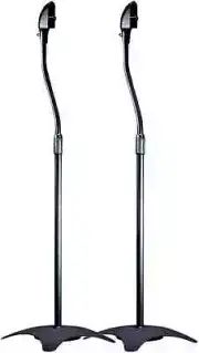 Satellite Speaker Floor Stands - Black (Pair) Supports up to 5 Lbs. Each, Height