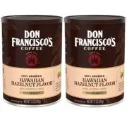 Don Francisco Hawaiian Hazelnut Coffee, 100% Arabica 12 Oz Ground (2 Cans)