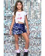 KatieJnyc Girls' Tia Sequin Mini Skirt - Big Kid