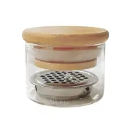 Brush Glitters Cleaning Cup With Cover Clear Acrylic Manicure Accessory