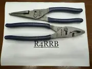 Snap-on Tools NEW POWER BLUE Soft Grip LONG LEVERAGE Plier Lot Set LN47ACF 49ACF
