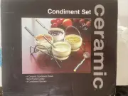 Ceramic Condiment Set -NIB