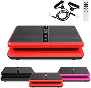 Vibration Exercise Machine Vibrating Platform with 99 Speed Magnet Health Massage, Touch Screen Remote Control, 150kg Weight Cpacity Full Body Vibration Platform for Home Fitness (Red)