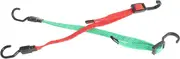 HEALEEP 2 Pcs Flat Bungee Cords with Hooks High Elasticity Luggage Fixers for Motorcycles and Travel Durable Straps Lightweight and Portable Design