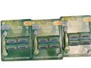 Set Of 3 Gillette Venus Extra Smooth Women's Razor Handle + 4 Blade Refills