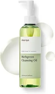 ma:nyo Herb Green Cleansing Oil 6.7 fl oz (200ml) Korean Facial Cleanser, Daily Makeup Remover for Women, Effective Cleansing Without Clogging Pores, with Artemisa, Tea Tree